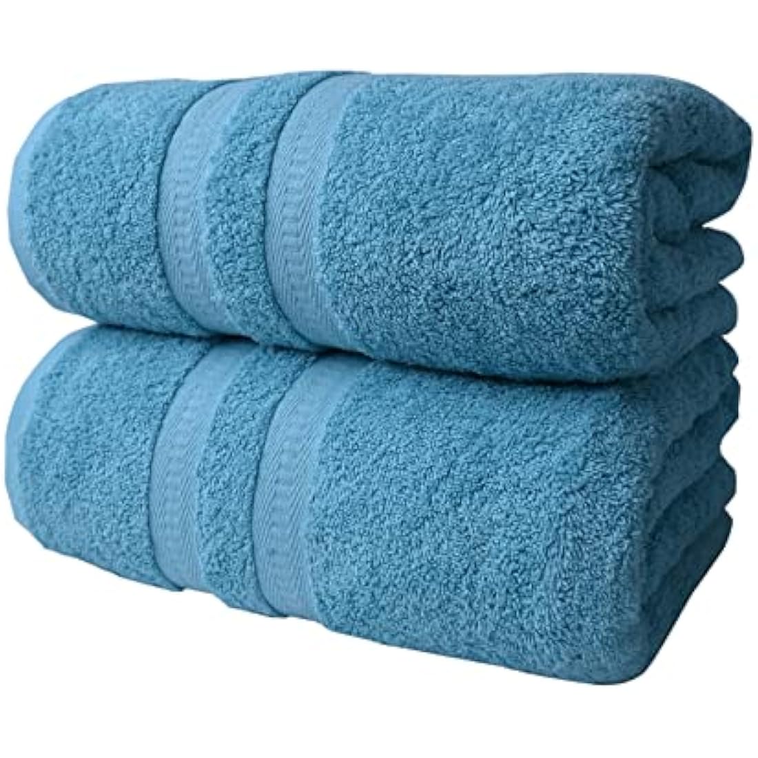 FB 2x Extra Large Super Jumbo Bath Sheets (100 x 200 cm-600 GSM) Luxury 100% Egyptian Combed Cotton Towel Super Soft Premium Hotel Quality Quick Dry Bathroom Towels Set (Aqua)