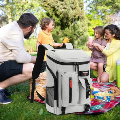 TUGUAN 30L Cooler Backpack 36 Cans Insulated Cool Bag Rucksack Leak Proof Picnic Backpack Men for Lunch Work Thermal Rucksack Women for Travel Camping Beach