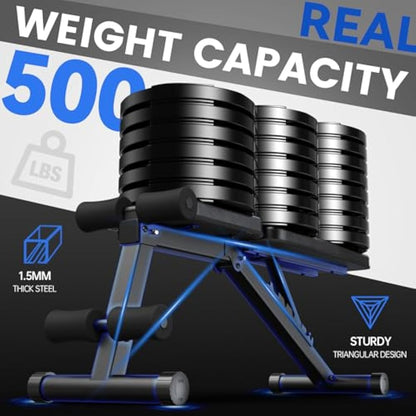 PASYOU Adjustable Weight Bench Full Body Workout Multi-Purpose Foldable Incline Decline Exercise Workout Bench for Home Gym,PA300