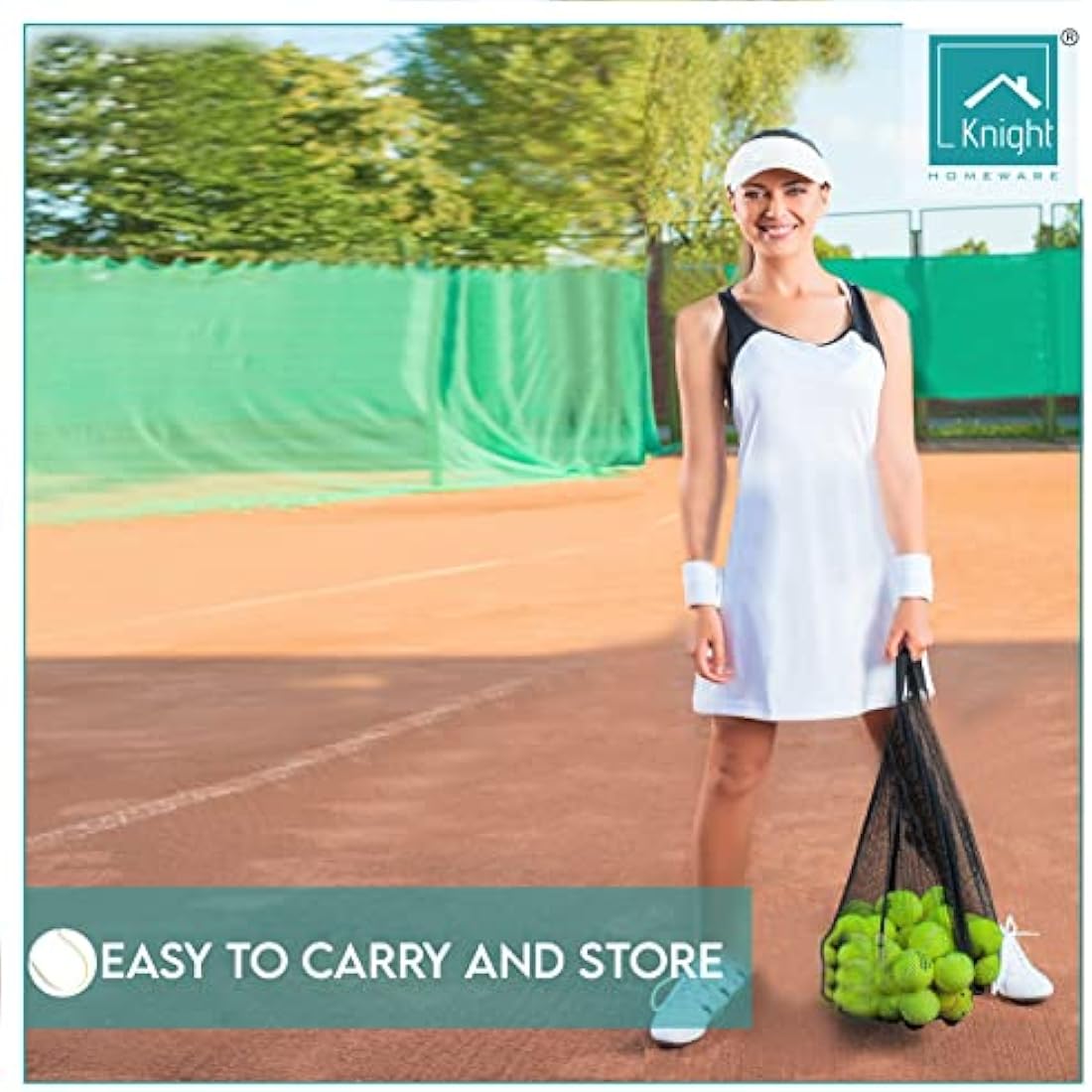 Knight Tennis Balls with Mesh Carrying Bag Pack of 12 & 24|Pressureless,All Court Types |Sports |Dog, Pet Exercise Practice |Throwing Machine |Tennis |Cricket Ball |Soft Tennis