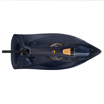 Philips 7000 Series Steam Iron, Powerful 3000W, 50g/min Steam, 250g Steam Boost, SteamGlide Elite Soleplate for Smooth Gliding, Blue/Yellow