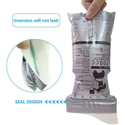 Alled Disposable Urine Bags, 700ml Pee Bags for Camping Travel Outdoor Urinal Toilet Traffic Jam Emergency Portable Car Vomit Bag,Urine Bag Gel for Men Women Kids Children Patient and Pregnant