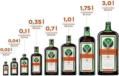 Jägermeister Herbal Liqueur | 24x2cl Miniature Pack | 35% ABV | German Liqueur | Spirits | 56 Herbs & Botanicals | Best Served as an Ice Cold Shot