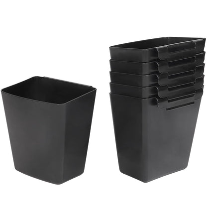 AYVANBER 6 Pack Hanging Cup Holder for Rolling cart Accessories Hooks Little Hanging Buckets Hanging Storage Bins Craft Supplies for Rolling Utility
