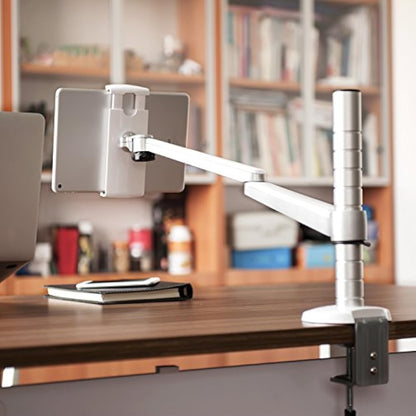 Thingy Club Adjustable Aluminium Universal Single Arm Laptop/Tablet Stand Desk Mount Bracket for 10"-15.6" Laptop with Adjustibility (Tilt ±15°|Swivel 180°|Rotate 360°)