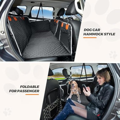 ANOSOSPECIAL Back Seat Extender,Dog Car Seat Cover,Waterproof Pet Hammock Travel Bed,Durable Camping Air Mattress,Non Inflatable Car Bed Mattress Easy Clean for SUV Truck (Black)