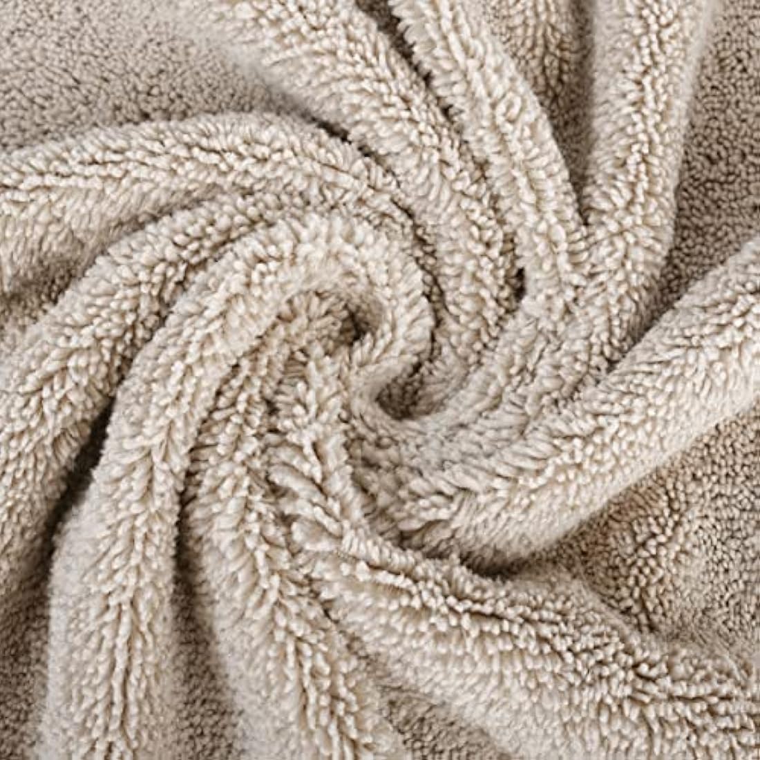 POLYTE Premium Quick Dry Lint Free Microfibre Bath Sheet, Pack of 2 (Beige, 89x178 cm)