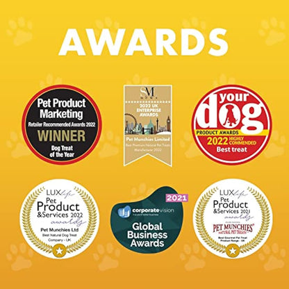 Pet Munchies Chicken Twists Dog Treats, Premium Grain Free Dental Sticks with Natural Real Meat, Low in Fat and High in Protein 80g (Pack of 8)
