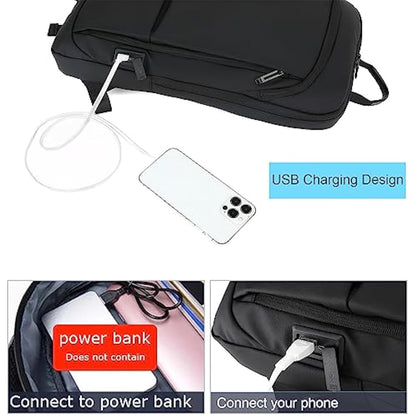 AUGUR Business Slim Backpack for Men Women 15.6 inch Water Resistant Laptop Backpack Computer Notebooks Lightweight Small Backpacks For Travel/Business/Work