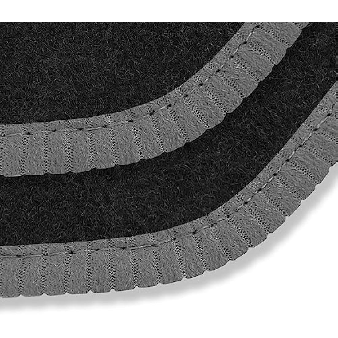 Car Mats FOR Hyundai IX35 2009-2015 Black Carpet - Grey Ribbed Trim - Black Rectangle Heel Pad [SAPP-1261]