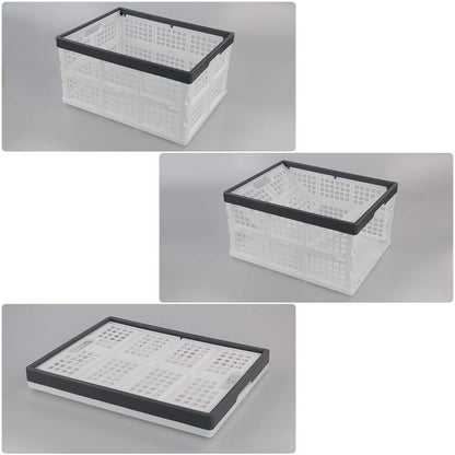 Teyyvn 3-Pack 30 L Plastic Stackable Collapsible Storage Crates