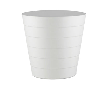 Zuvo Waste Paper Bin 5L, Wave Design Bin for Bedroom and Office, White