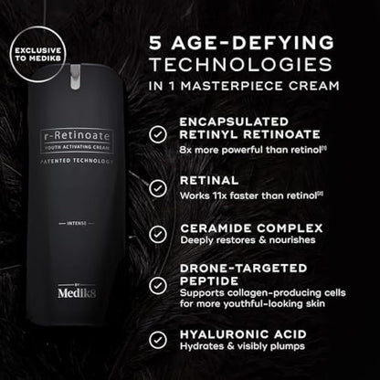 Medik8 r-Retinoate Intense - Youth Activating 5 in 1 Cream - Our Most Powerful Vitamin A Cream - 11 x Faster Than Classic Retinol - 50ml