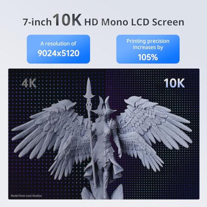 ANYCUBIC Photon Mono 4 Resin 3D Printer, 7'' 10K Mono LCD Screen Resin Printer with Upgraded LighTurbo Matrix and Printing Platform, Large Printing Size of 6.04''x3.42''x6.49''