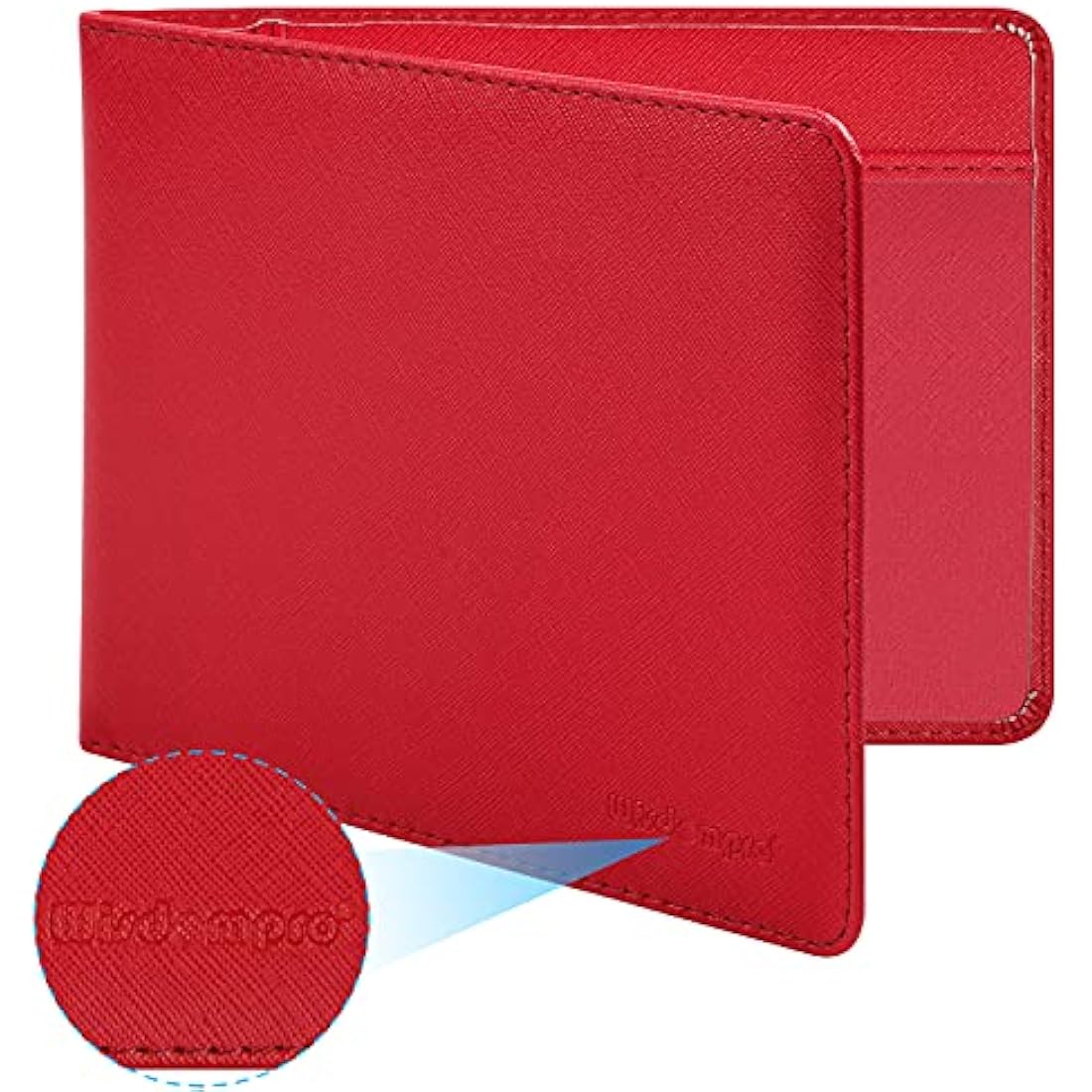 wisdompro PU Leather Disabled Blue Badge and Timer Holder, Blue Badge Holder, Disabled Badge Holder Wallet for Car Disability Parking Badge Cover Holder Hologram Safe - Red