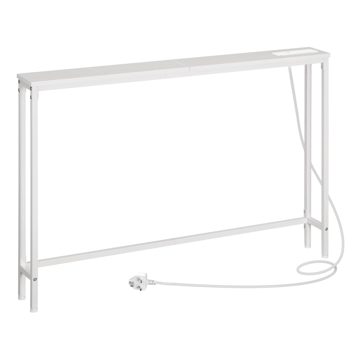 HOOBRO Console Table with Charging Station, 120 cm Slim Console Table for Hallway, Behind Sofa Table, for Entryway, Living Room, Small Spaces