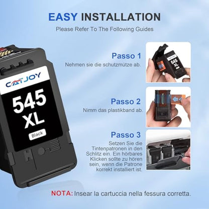 CATJOY PG-545XL Ink Cartridge Black,Printer Ink 545XL Replacement for Canon 545 Black Ink Cartridges,PG 545 Ink Cartridge XL for Pixma TS3350 TS3355 TS3300 TS3150 MG3050 MG2550s TR4550 TR4500