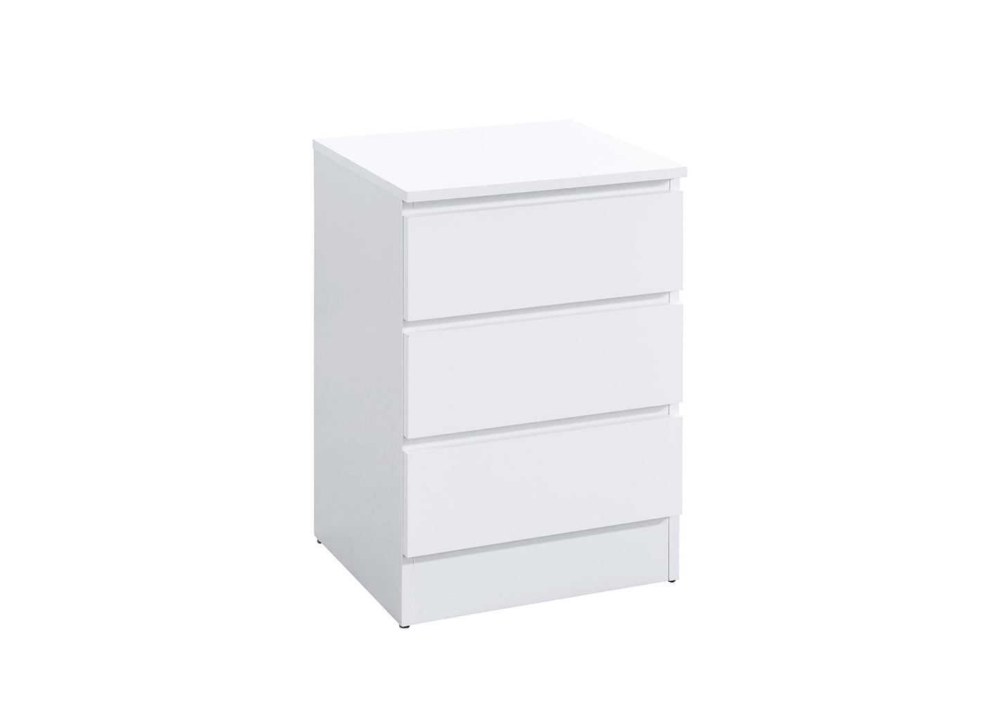 Birlea Oslo 3 Drawer Bedside Table White Nightstand Side Table