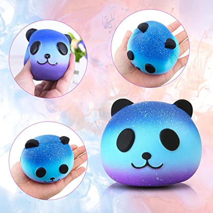 Squishies Toys, hirsrian Slow Rising Squishy Toys Galaxy Jumbo Squishies Scented Stress Relief Squeeze Pack Include Deer Tooth Panda Unicorn for Kids Adults