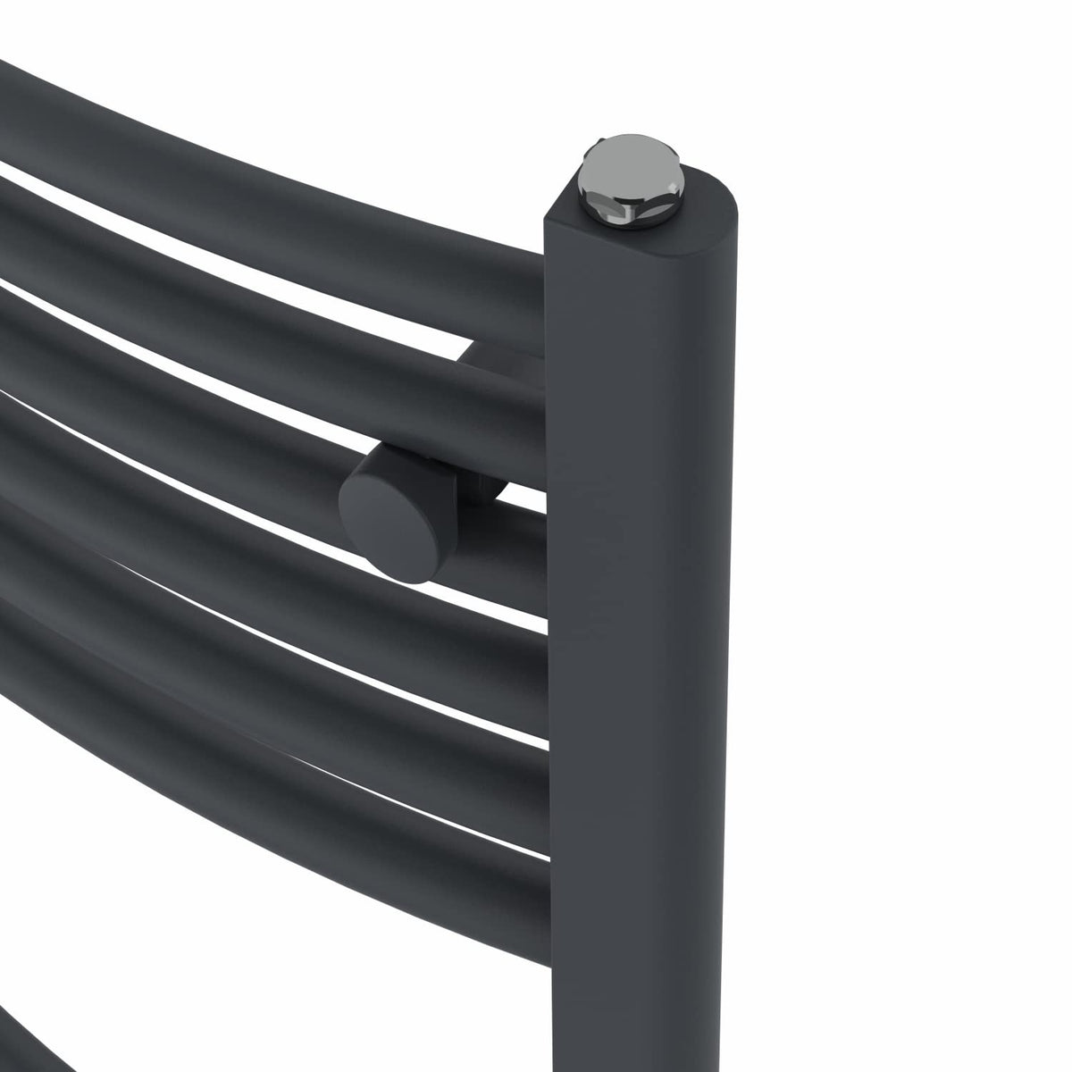 Warmehaus Curved Heated Towel Rail Anthracite Radiator 1800x400mm