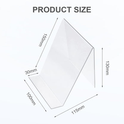 CheurYae 6Pcs Clear Acrylic Book Stand,Transparent Book Display Stand,Clear Book Holder for Books,Phones,Notebooks, Artworks