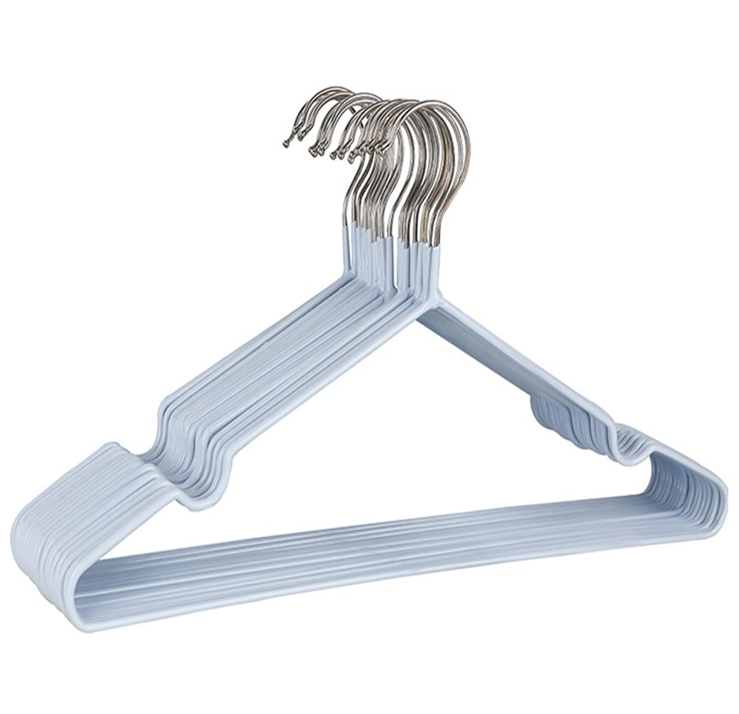 DDGAO Premium Rubber Coated Metal Hangers - Heavy Duty - Space Saving Organiser Clothes Hangers For Wardrobes Coat Rack Rails Thin and Non-Slip