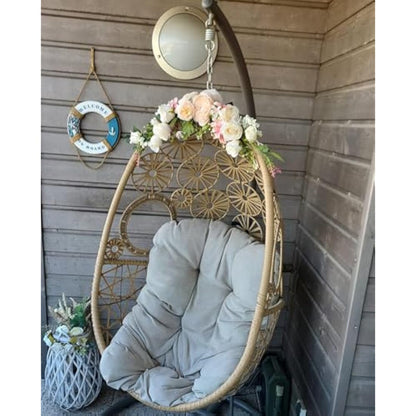 Wedding Arch Flowers, 60cm, Flower Swag, Decorative Swag, Artificial Flower Swag for Door Wedding Party Wall Home Decor (Champagne)