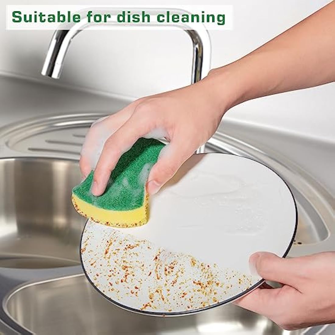 300 Pack Kitchen Cleaning Sponges, Eco Non-Scratch for Dish,Scrub Sponges…