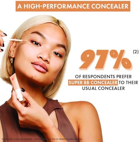 Erborian - Super BB CONCEALER - High coverage concealer enriched with Niacinamide and SPF 25 - Moisturizing eye corrector, natural finish - Korean Cosmetic