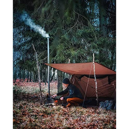 OneTigris Backwoods Bungalow Ultralight Bushcraft Shelter 2.0, Backpacking Tent with Canopy 2 Person Waterproof Ripstop