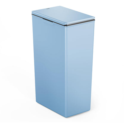 EKO Morandi Kitchen Bin, Touch Recycling Bin, Perfect for Kitchen & Home, Titanium Blue Plastic Bin, 40 Litre