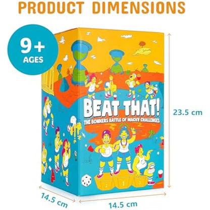 Gutter Games Beat That Game - The Bonkers Battle of Wacky Challenges - Family Games for Kids and Adults - Card and Board Game, Encourages Fun, Creativity, and Memorable Moments in Parties - Main