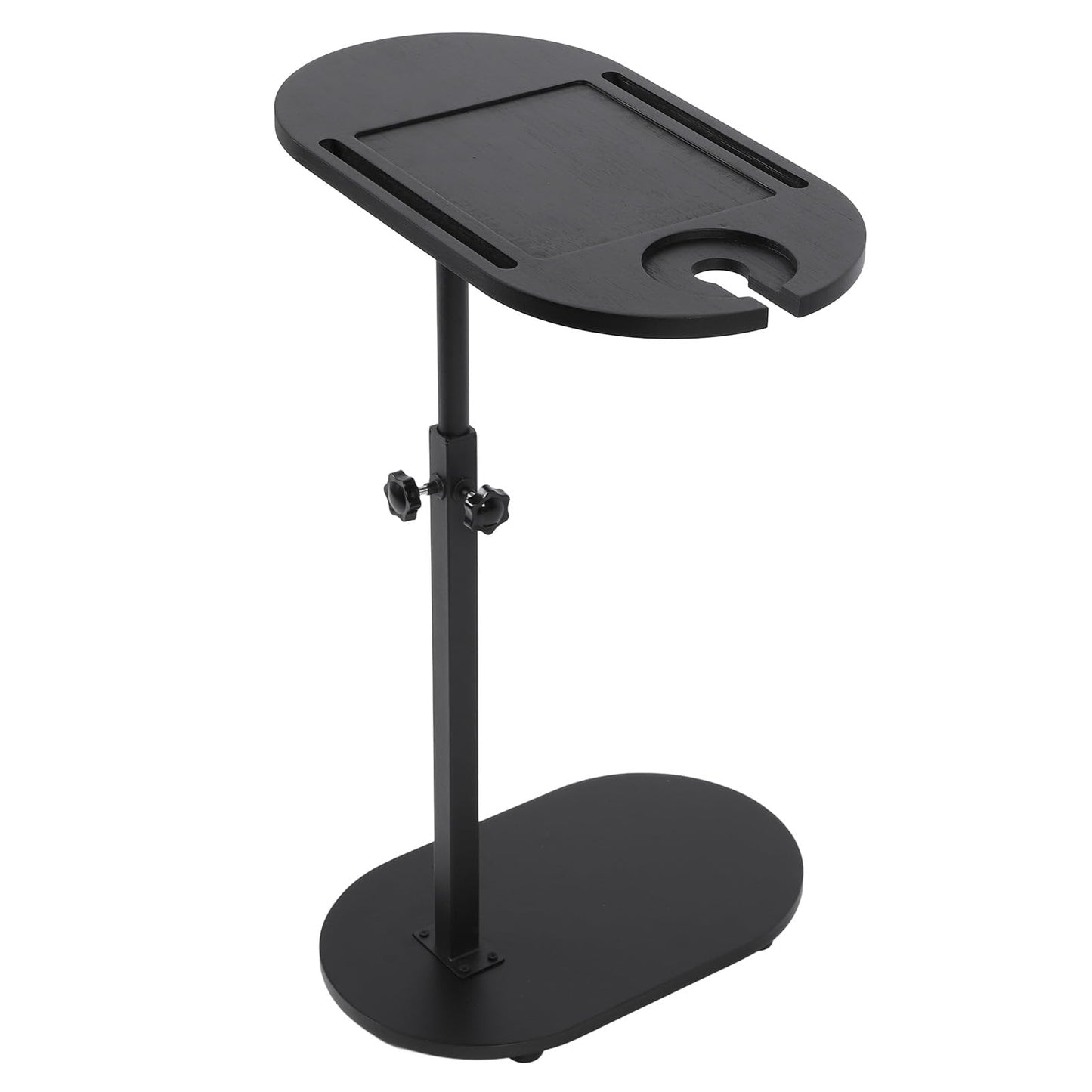 Ejoyous C-Shaped Side Table, Adjustable Height, 360 Degree Rotation, Wooden Coffee Table for Living Room, Bedroom, Bathroom, Sofa Side Bedside Table