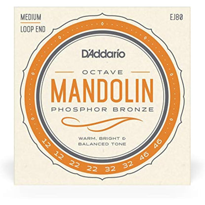 D'Addario EJ80 Medium 12-46 Phosphor Bronze Octave Mandolin Strings