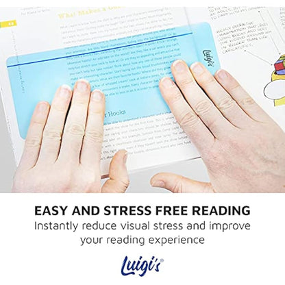 SB Education 10 x Dyslexia Reading Strips with Coloured Overlays. Reading Tracking Rulers for Dyslexia Irlens, ADHD and Visual Stress