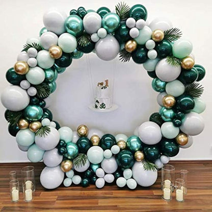 PILIN Metal Balloon Arch Stand | Tower Buckle Mounting | 2M Round Balloon Arch Kit with 2 Water Fillable Base | Detachable and Reusable for Party, Wedding, Birthday Decoration