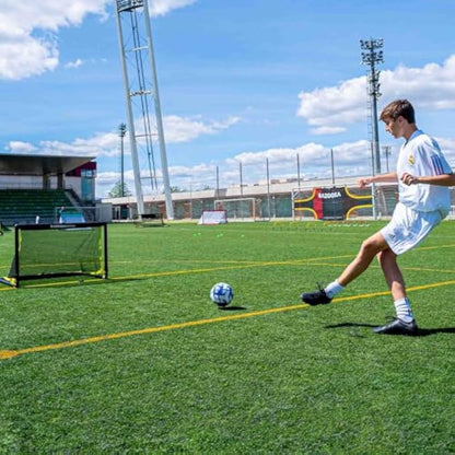 BazookaGoal Original Solid Frame Pop Up Goal - Folding Mini Soccer Goal for Kids and Adults - Portable Goal Post - Easy to Set-up & Steady