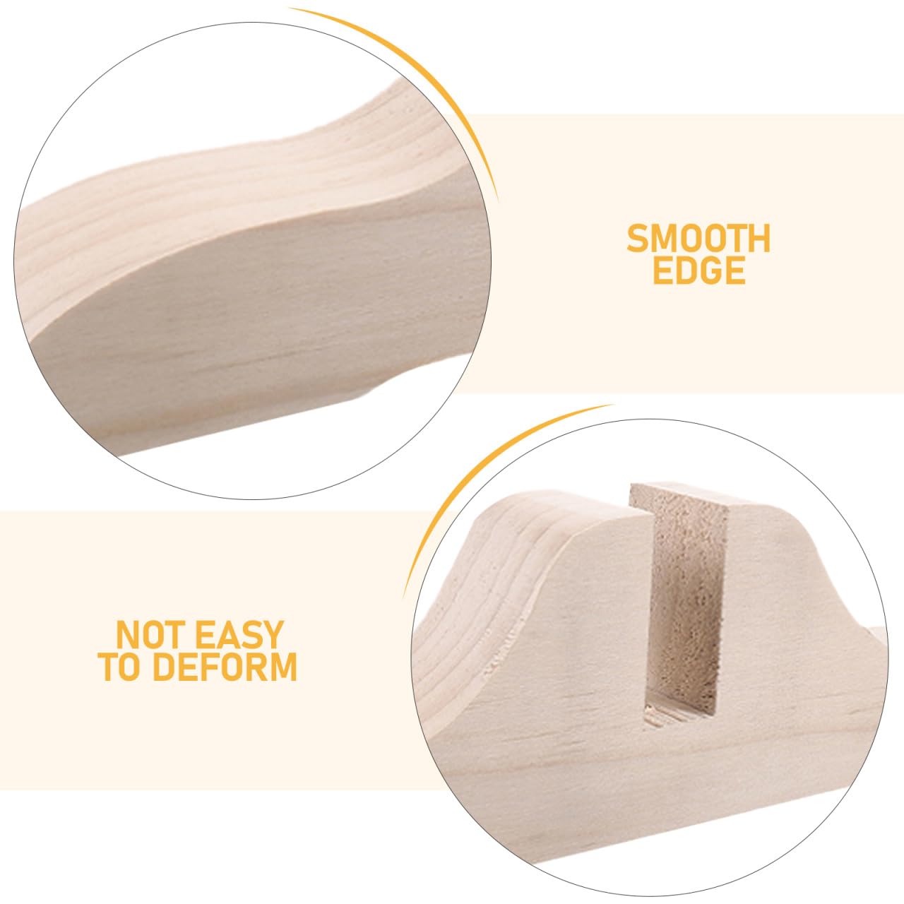 Amosfun Wooden Screen Holder 29 x 7.5 x 3.5 cm Set of 4 Stable Feet for Interior Partition Bracket Room Divider Easy to Install for Home Office