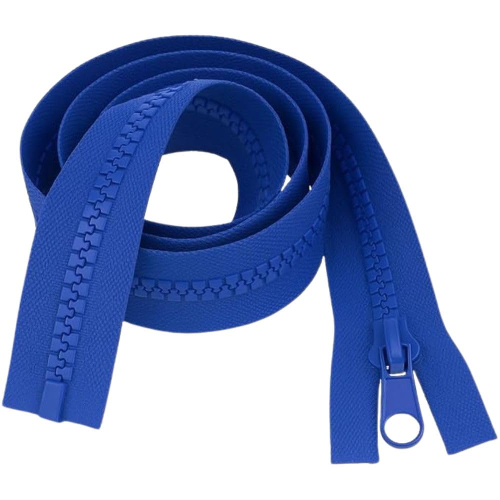 22" (56cm) Royal Blue Chunky Zip - Heavy-Duty Open-Ended Separating