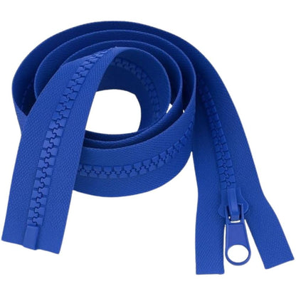 22" (56cm) Royal Blue Chunky Zip - Heavy-Duty Open-Ended Separating