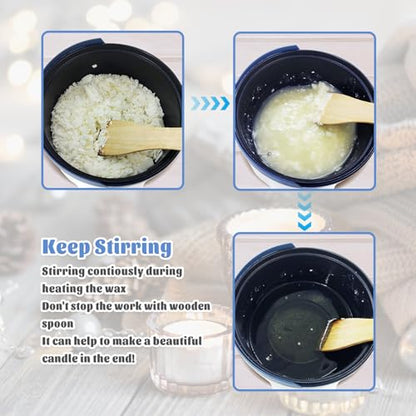 Ksedcon Electric Wax Melter, Candle Wax Melter for Candle Making with Lid, Double Boiler Wax Melting Pot with Pouring Spout (UK Plug)