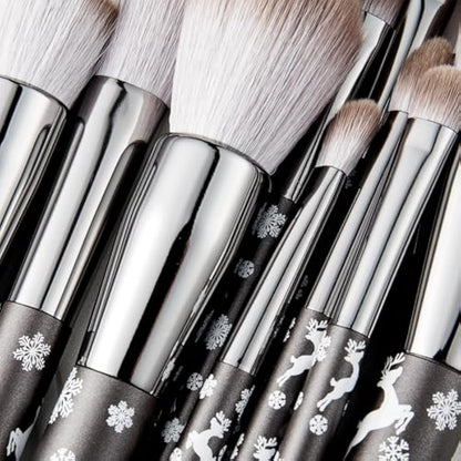 ENZO KEN Goat Hair Makeup Brush Set Professional, Natural Hair Makeup Brushes Set Professional, Natural Bristle Make up Brushes, Snowflake Cosmetic Brush.