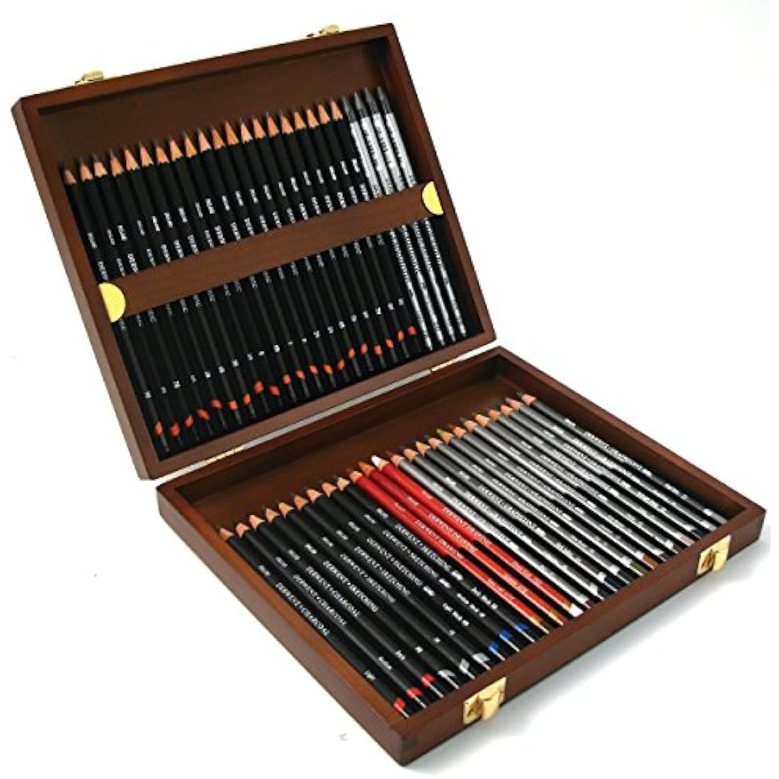 Derwent Sketching Collection, Drawing & Writing, Set Of 48 Pencils In A Wooden Gift Box, Ideal For Sketching, Professional Quality, 0700759