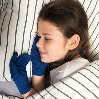 Bamboo Gloves for Eczema, Kids Age 4-6, Dry Hands, Moisturising Gloves for Children Overnight, 3 Pairs