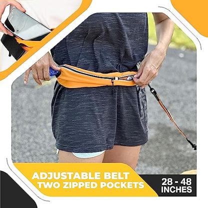 Barkswell Hands Free Dog Lead for 2 Dogs - Running Lead for Two Dogs/Dog Walking Belt for Multiple Dogs