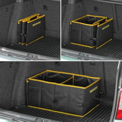 TOUGH MASTER Car Boot Organiser Large Capacity Collapsible Boot Tidy Bag, Heavy Duty Shopping Travel Holder For SUV, Car, Mini Van, Truck, 600D Polyester