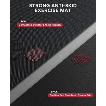 HAPBEAR Large Exercise Mat, 183×122cm/ 213×152cm×8mm, Non-Slip, Ultra Durable, Large Yoga Mat for Home Gym, Fitness, Yoga, Pilates, Stretching, Push-ups, Gymnastics