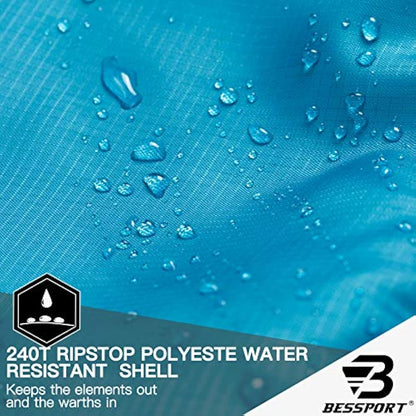 Bessport Sleeping Bag, 4 Seasons 0°C Sleeping Bag, Small Pack Size & Ultralight Outdoor Sleeping Bag, Mummy Sleeping Bag for Camping, Travel, Outdoor and Tent
