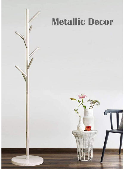 Coat Rack Stand, Super Sturdy Metal Coat Tree Clothes Rack w/ Marble Base