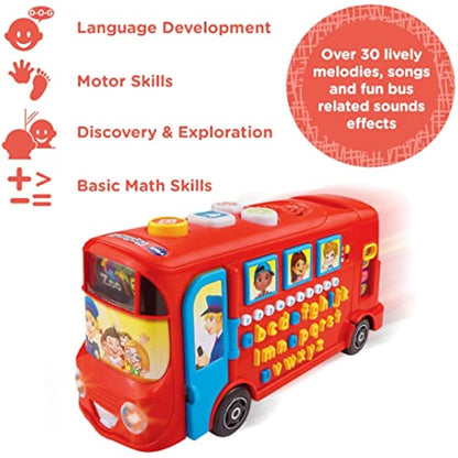 VTech Playtime Bus with Phonics, Educational Toy for Children with Letters, Phonics & the Alphabet, Over 100 Interactive Curriculum Questions, Kids Learning Toy for 2, 3, 4+ Years, English Version